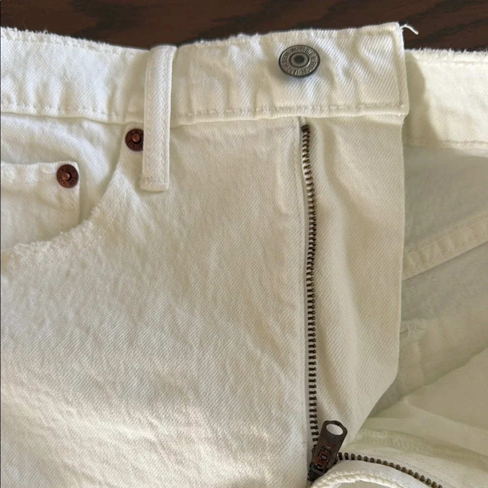 White Women's Distressed Denim Shorts